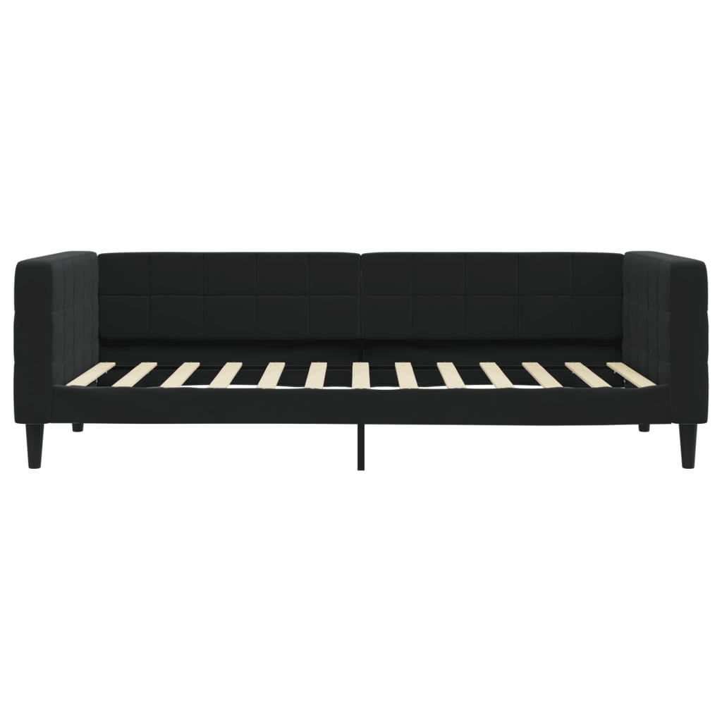 daybed med madras 100x200 cm velour sort
