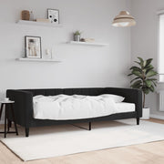 daybed med madras 100x200 cm velour sort
