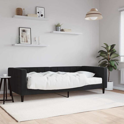 daybed med madras 90x190 cm velour sort