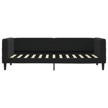 daybed med udtræk 80x200 cm velour sort