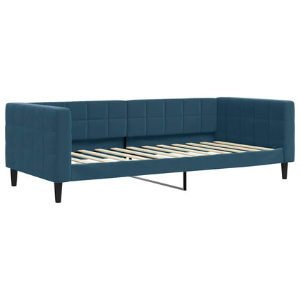 daybed med udtræk 90x200 cm velour blå