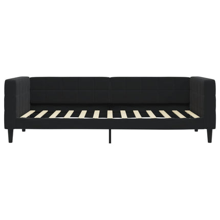 daybed med udtræk 90x200 cm velour sort