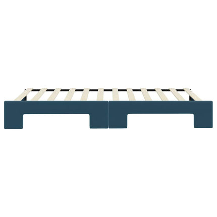 daybed med udtræk 100x200 cm velour blå