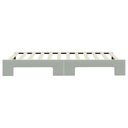 daybed med udtræk 100x200 cm velour lysegrå