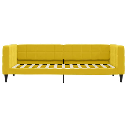 daybed med udtræk 100x200 cm velour gul