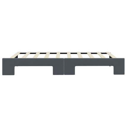 daybed med udtræk 90x190 cm velour mørkegrå