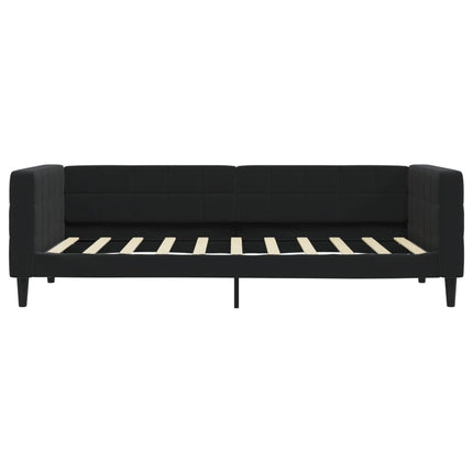 daybed med udtræk 90x190 cm velour sort