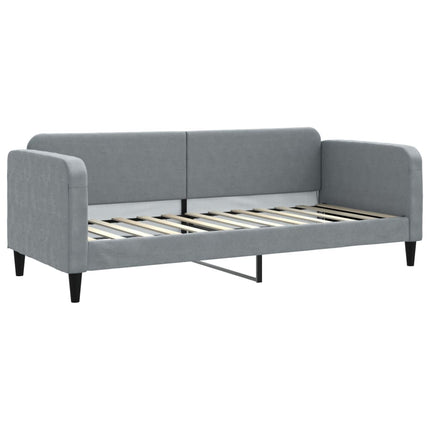 daybed med madras 80x200 cm stof lysegrå