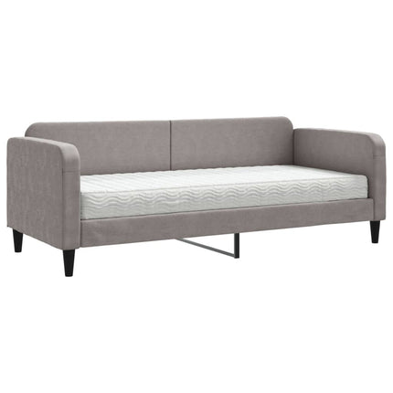 daybed med madras 80x200 cm stof gråbrun