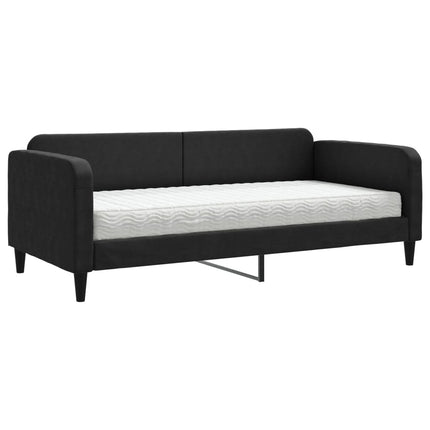 daybed med madras 90x200 cm stof sort