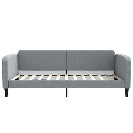 daybed med madras 100x200 cm stof lysegrå