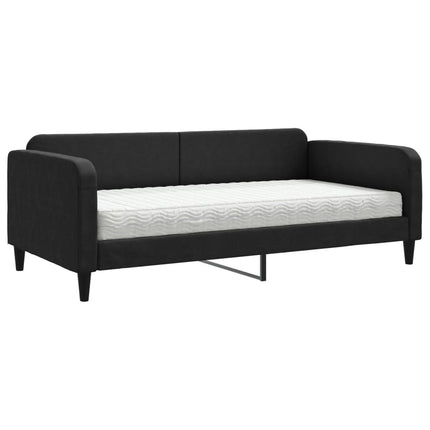 daybed med madras 100x200 cm stof sort
