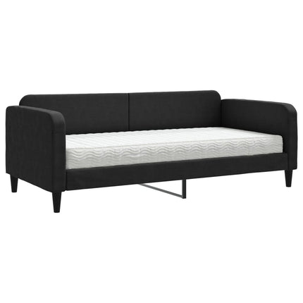 daybed med madras 90x190 cm stof sort