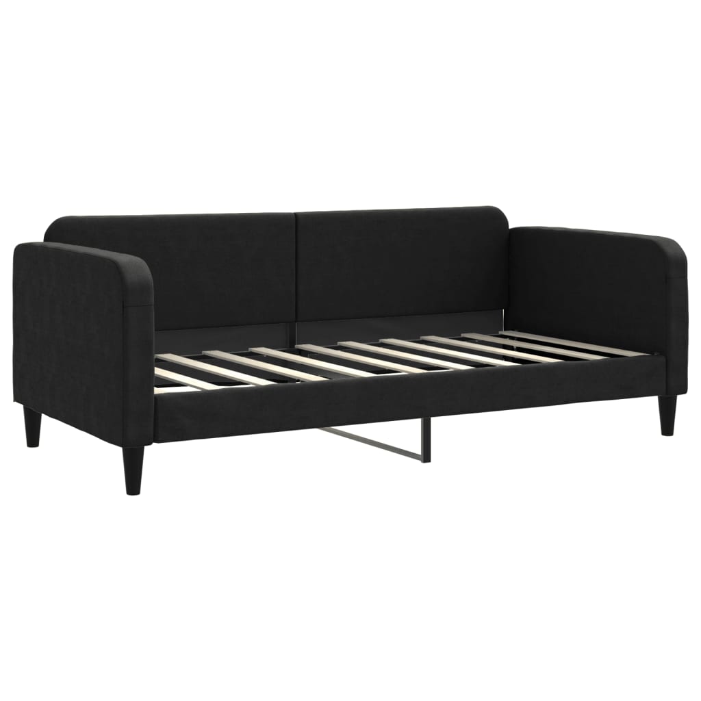daybed med madras 90x190 cm stof sort