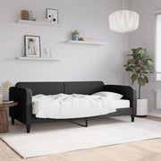 daybed med madras 90x190 cm stof sort