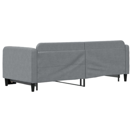 daybed med udtræk 80x200 cm stof lysegrå