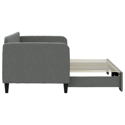 daybed med udtræk 80x200 cm stof mørkegrå