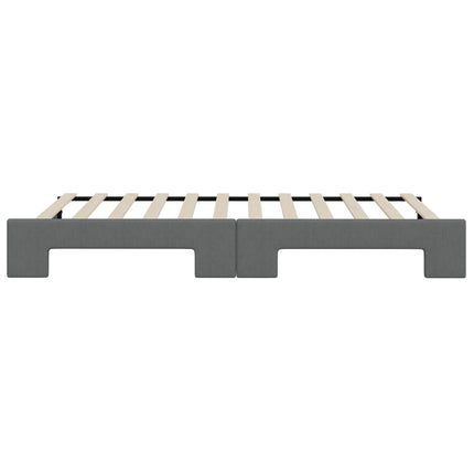 daybed med udtræk 80x200 cm stof mørkegrå