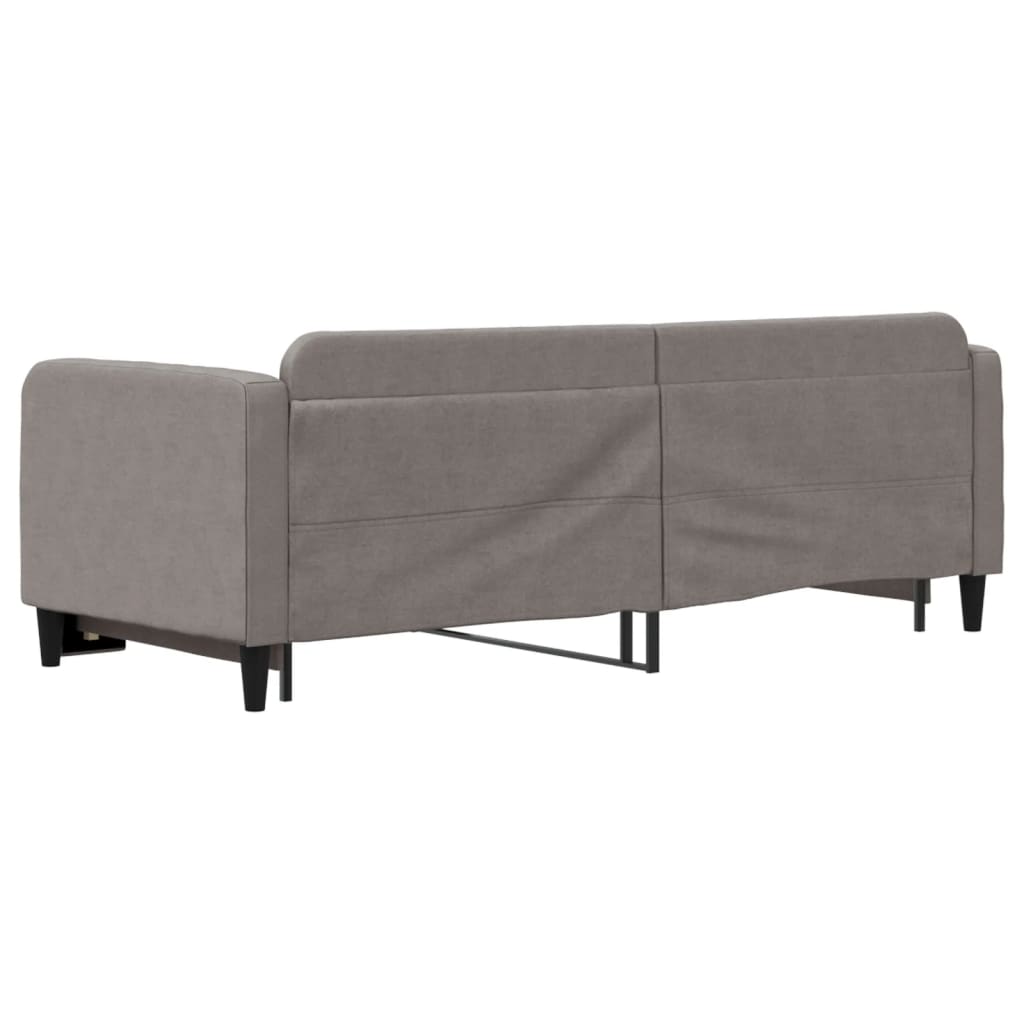 daybed med udtræk 80x200 cm stof gråbrun