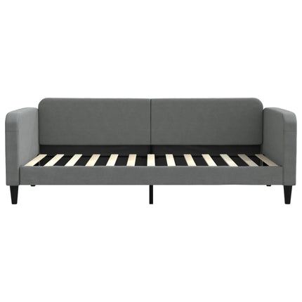 daybed med udtræk 90x200 cm stof mørkegrå
