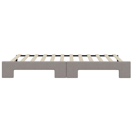 daybed med udtræk 90x200 cm stof gråbrun