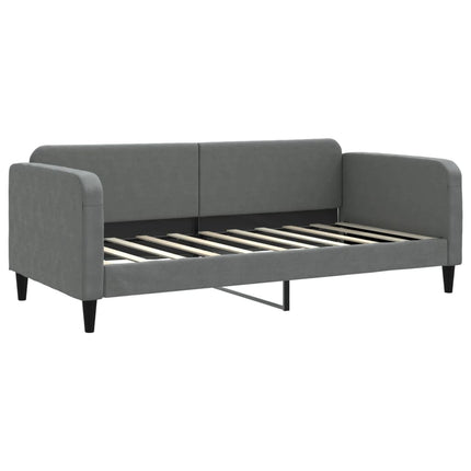 daybed med udtræk 90x190 cm stof mørkegrå