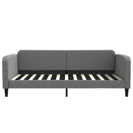 daybed med udtræk og skuffer 100x200 cm stof mørkegrå