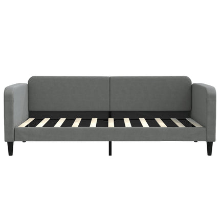 daybed med udtræk og skuffer 90x190 cm stof mørkegrå