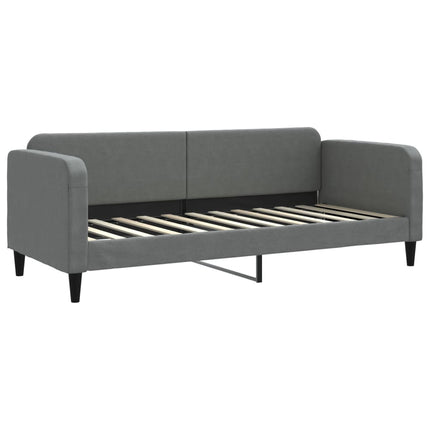 daybed med udtræk og skuffer 80x200 cm stof mørkegrå