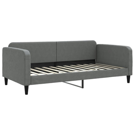 daybed med udtræk og skuffer 100x200 cm stof mørkegrå