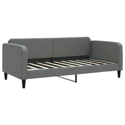 daybed med udtræk og skuffer 90x190 cm stof mørkegrå