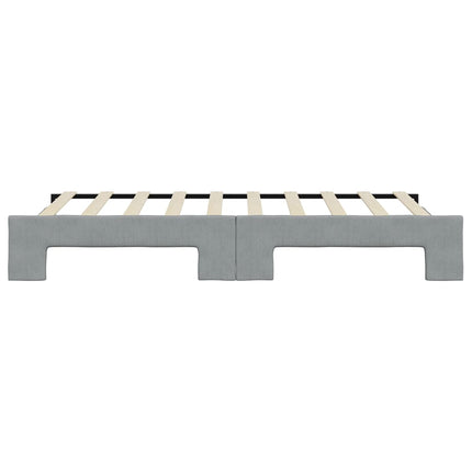 daybed med udtræk 100x190 cm stof lysegrå