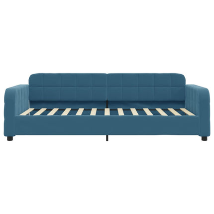 daybed med madras 80x200 cm velour blå