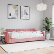 daybed med madras 80x200 cm velour pink