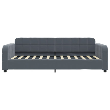 daybed med madras 90x200 cm velour mørkegrå