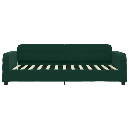 daybed med madras 90x200 cm velour mørkegrøn