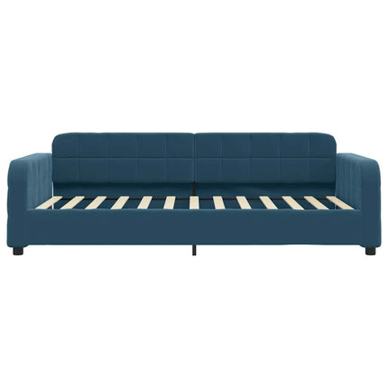 daybed med madras 100x200 cm velour blå
