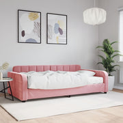 daybed med madras 100x200 cm velour pink