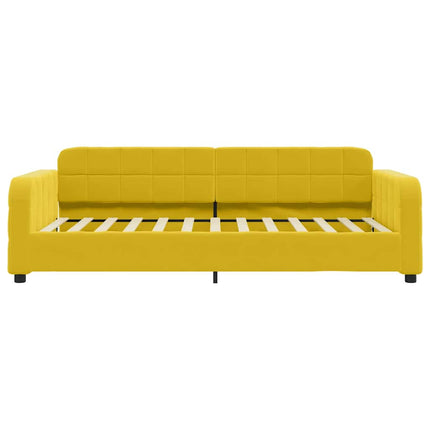 daybed med madras 100x200 cm velour gul