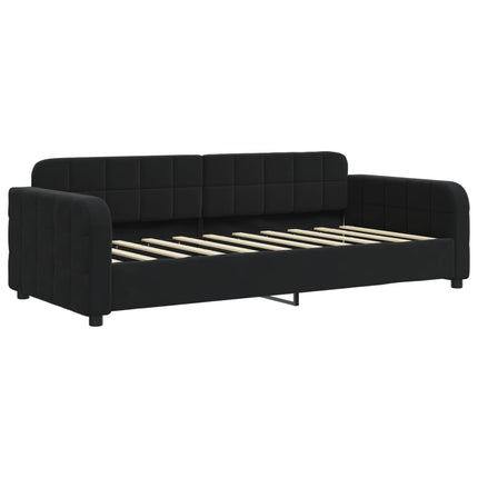 daybed med madras 90x190 cm velour sort