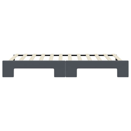 daybed med udtræk 80x200 cm velour mørkegrå