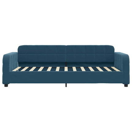 daybed med udtræk 100x200 cm velour blå