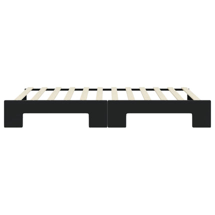 daybed med udtræk 100x200 cm velour sort