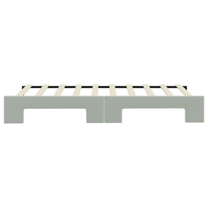 daybed med udtræk 90x190 cm velour lysegrå