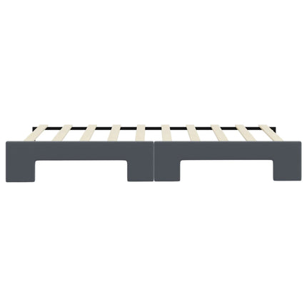 daybed med udtræk 90x190 cm velour mørkegrå