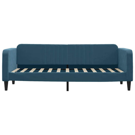 daybed med madras 80x200 cm velour blå