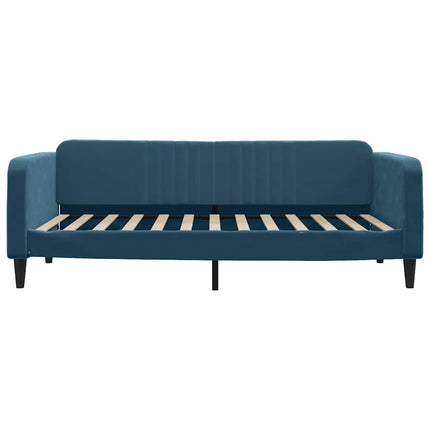 daybed med madras 100x200 cm velour blå