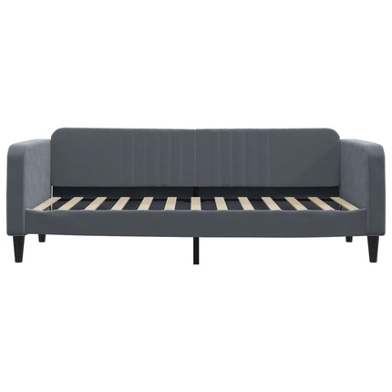 daybed med madras 100x200 cm velour mørkegrå