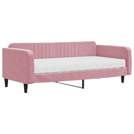 daybed med madras 100x200 cm velour pink