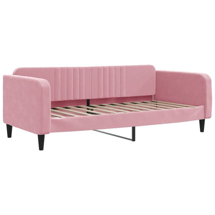 daybed med madras 100x200 cm velour pink